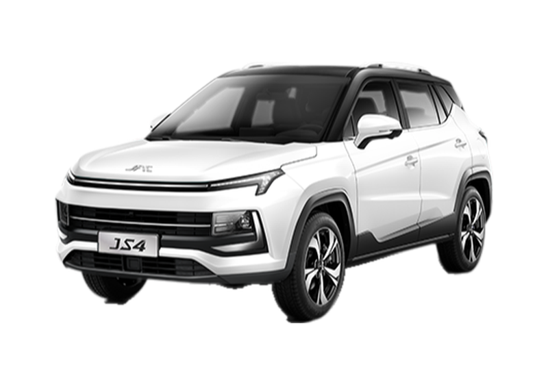 JAC JS4, vista frontal en tres cuartos