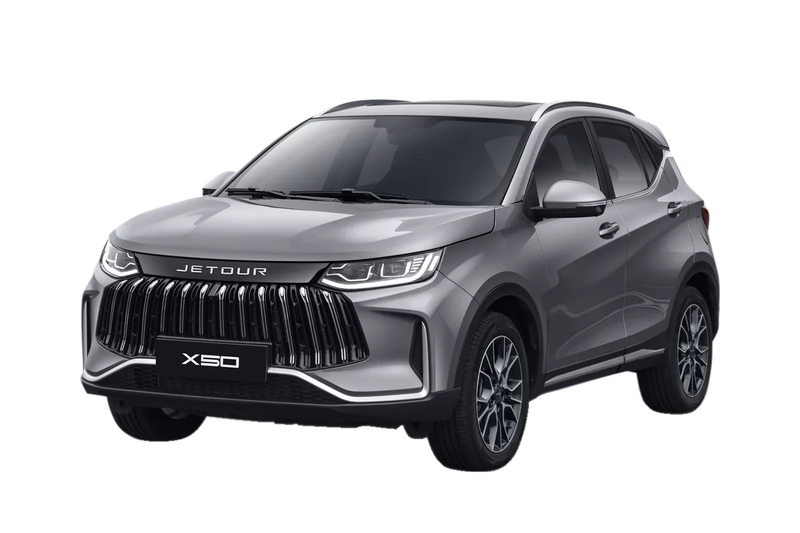 Jetour X50, vista frontal en tres cuartos
