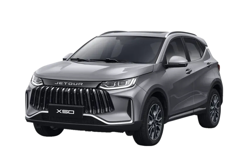 Jetour X50, vista frontal en tres cuartos